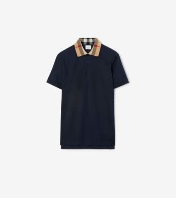 burberry kontinentalformat smoked|Cotton Polo Shirt in Smoked navy .